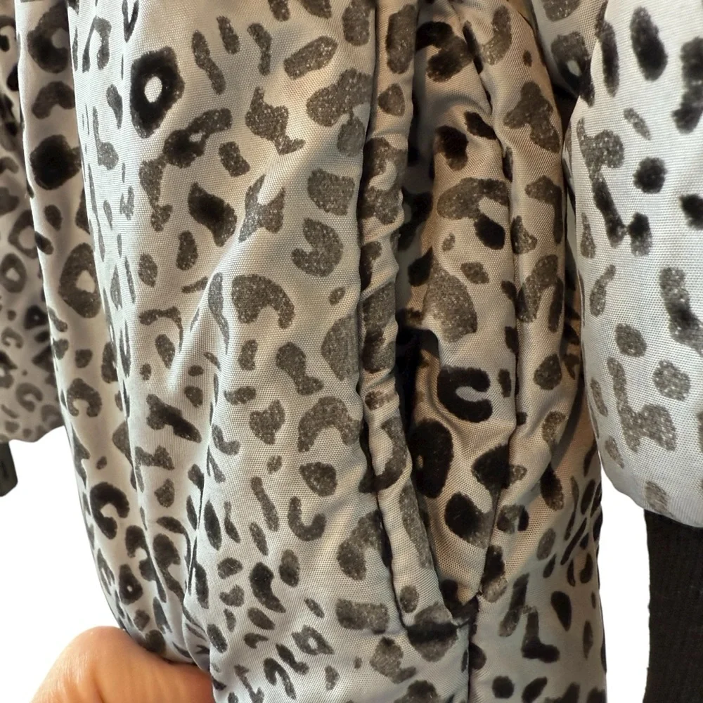 Rothschild‎ Black and Gray Leopard Print Girls Puffer Jacket Size 5/6